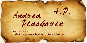 Andrea Plasković vizit kartica